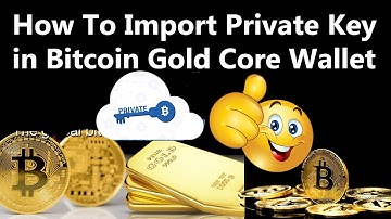 How To Import Private Key in Bitcoin Gold Core Wallet | BTG Core Wallet
