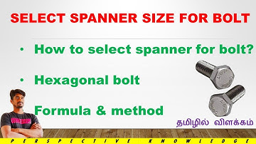 how to calculate spanner size for a bolt in tamil | spanner for metric bolts | spanner sizes in mm
