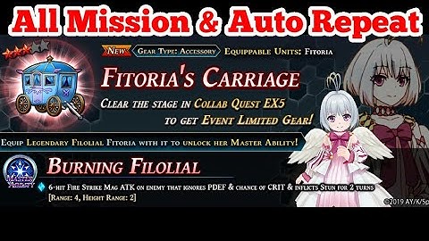 【Auto Repeat】Fitoria Gear, Shield Hero Collab EX 5 || The Alchemist Code