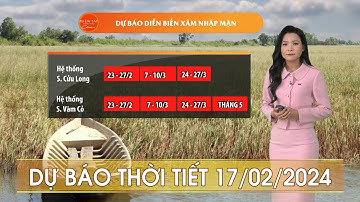 Dự báo diễn biến xâm nhập mặn | DỰ BÁO THỜI TIẾT 17/02/2024 | VTV CẦN THƠ