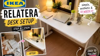 How to Assemble IKEA Relatera Table | Step-by-Step Assembly Guide #ikea #ikeadecor #desksetup #vlog