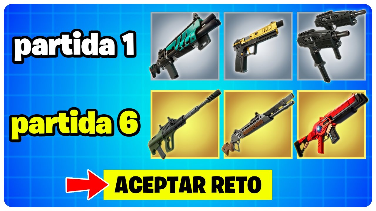 GANÉ CON CADA RAREZA DE ARMAS EN FORTNITE (DE GRIS A MÍTICA)