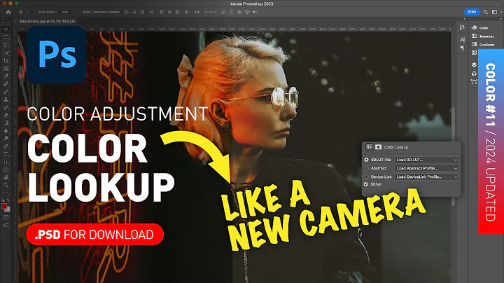 Color Lookup Adjustment Layer + PSD File Demonstrated [Photoshop Color for Beginners]