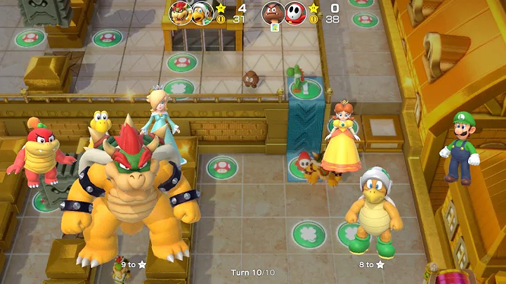 Super Mario Party Partner Party #1920 Tantalizing Tower Toys Bowser & Hammer Bro vs Goomba & Shy Guy