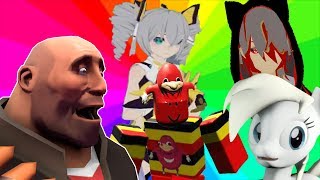 Heavy From Tf2 Visits Vrchat Having Arguments With Ugandan Knuckles, Anime Girls, Bronies And Others