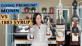 SYRUP REVIEW: MONIN VS 1883  2 PREMIUM FRENCH SYRUPS featuring Caramel Syrup
