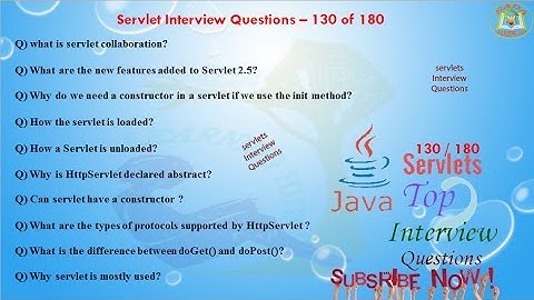 Servlet Interview Questions –  130 out of 180