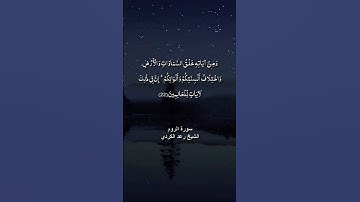 ومن آياته خلق السماوات والارض واختلاف ألسنتكم / سورة الروم / الشيخ رعد الكردي