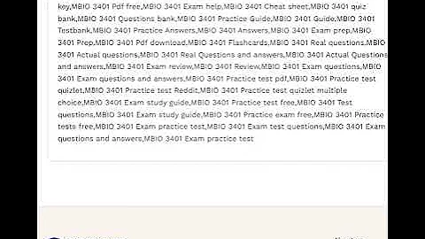 MBIO 3401 EXAM 1 NEWEST 2026 ACTUAL EXAM COMPLETE 200 QUESTIONS AND CORRECT DETAILED ANSWERS