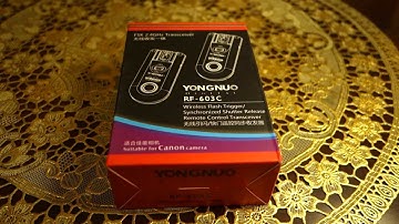 Unboxing Yongnuo RF-603C Wireless Flash Trigger / Synchronized Shutter Release