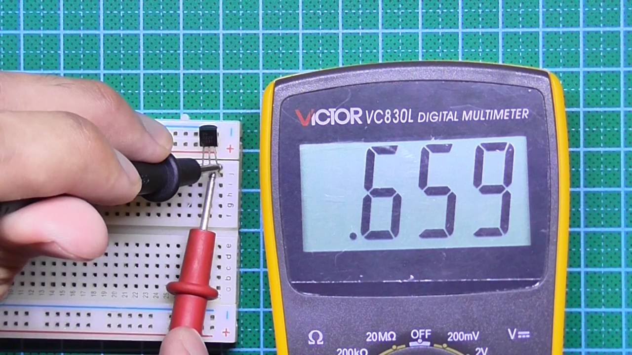 Begrænse Velkommen redaktionelle How to test a transistor using a digital Multimeter - YouTube