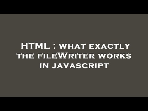 HTML : what