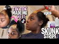 IMPULSIVELY DYEING MY NATURAL HAIR (4B HAIR TYPE) #skunkstripe