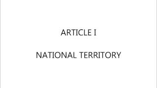 Article I | National Territory