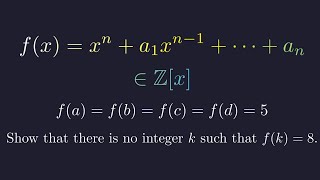 Why This Integer Polynomial Can NEVER Equal 8 | Math Olympiad Problem