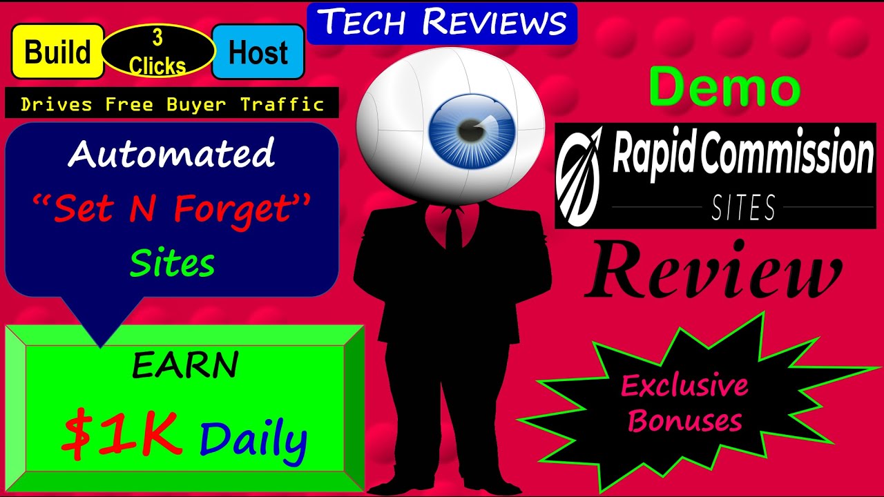 Rapid Commission SItes Review, Bonuses & Demo | Builds Automated Set N' Forget Sites Earn $1K Daily