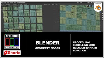 Blender 3.0 alpha geometry node. Procedural building modelling with math node  #shorts