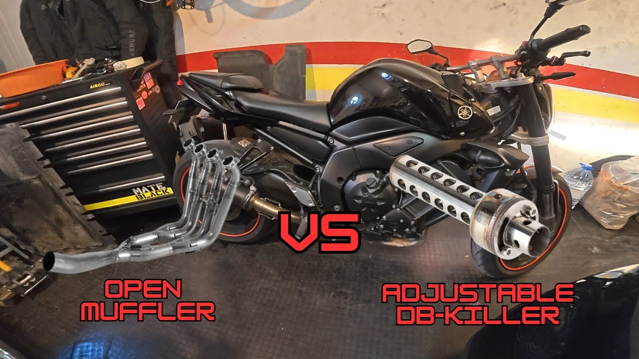 OPEN MUFFLER VS ADJUSTABLE DB-KILLER EXHAUST SOUND