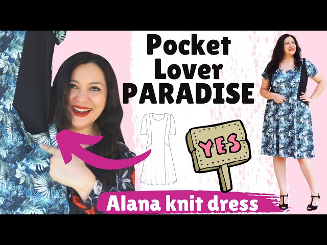 I never like them, but I LOVE THESE slanted knit pockets. Alana dress  (Sinclair). Relaxed sewing. - YouTube