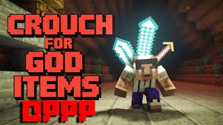 Minecraft, But Every Crouch Drops INSANE OP Items!”