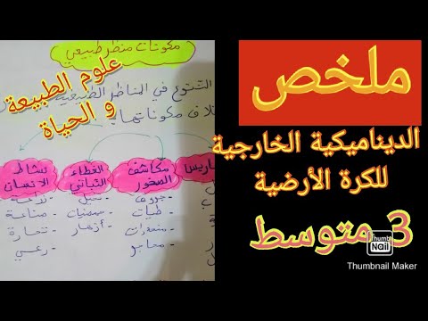 ملخص علوم الطبيعة و الحياة الفصل الثاني  متوسط