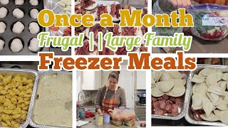 NOVEMBER --Once a Month Large Family FREEZER MEALS || EASY -BASIC-  AFFORDABLE