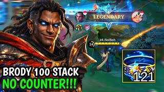 BRODY KALAU UDAH 100 STACK THUNDER BELT MENDING SUREN❗INI DIA BRODY BUILD TERSAKITI 2026| MLBB
