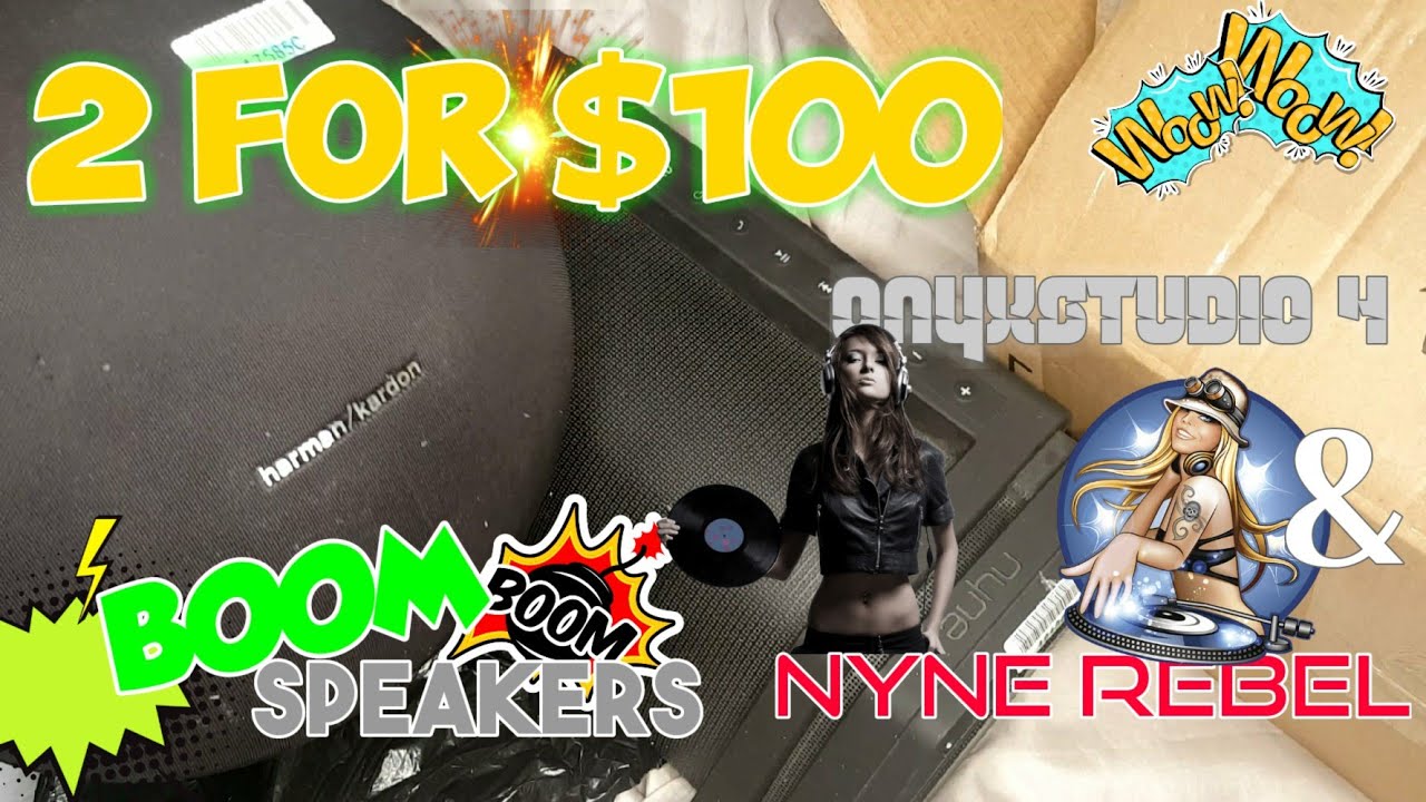 #20 ONYXSTUDIO 4 and NYNE REBEL boom speakers - 2 for $100!!!