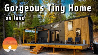 Solo Woman's Amazing Tiny House! Her Land \& part-time Vanlife journey