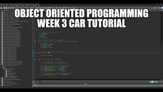 Object oriented programming week 3 Car tutorial