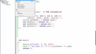 Explore the coding of a person Class in C++