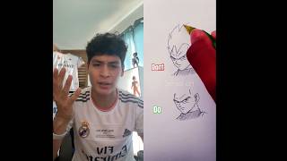 Como NO dibujar el pelo de Vegeta 🤣 #dragonball #dragonballz #dragonballsuper #dbz #dbs