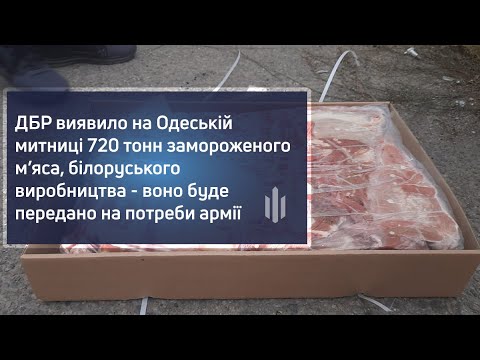 ДБР виявило на Одеській митниці 720 тонн замороженого м’яса, білоруського виробництва
