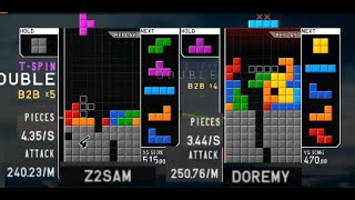 A Crazy Game Of Tetr.io - Z2Sam Vs Doremy - 230 Apm