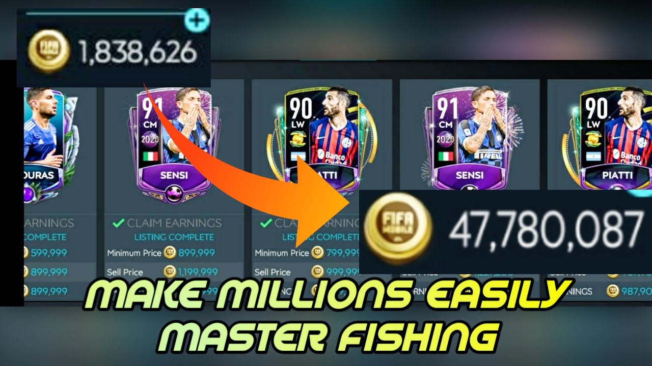 FIFA MOBILE 20 MASTER FISHING! FASTEST AND EASIEST WAY TO MAKE COINS DURING PRESEASON!