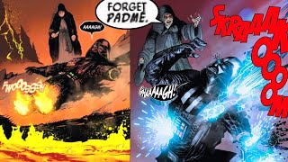 DARTH VADER BURNS ALIVE ON MUSTAFAR, SIDIOUS CHOKES HIM(CANON) - Star Wars Comics Explained