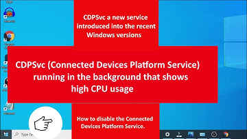 How to Disable Connected Devices Platform Service in Window 10