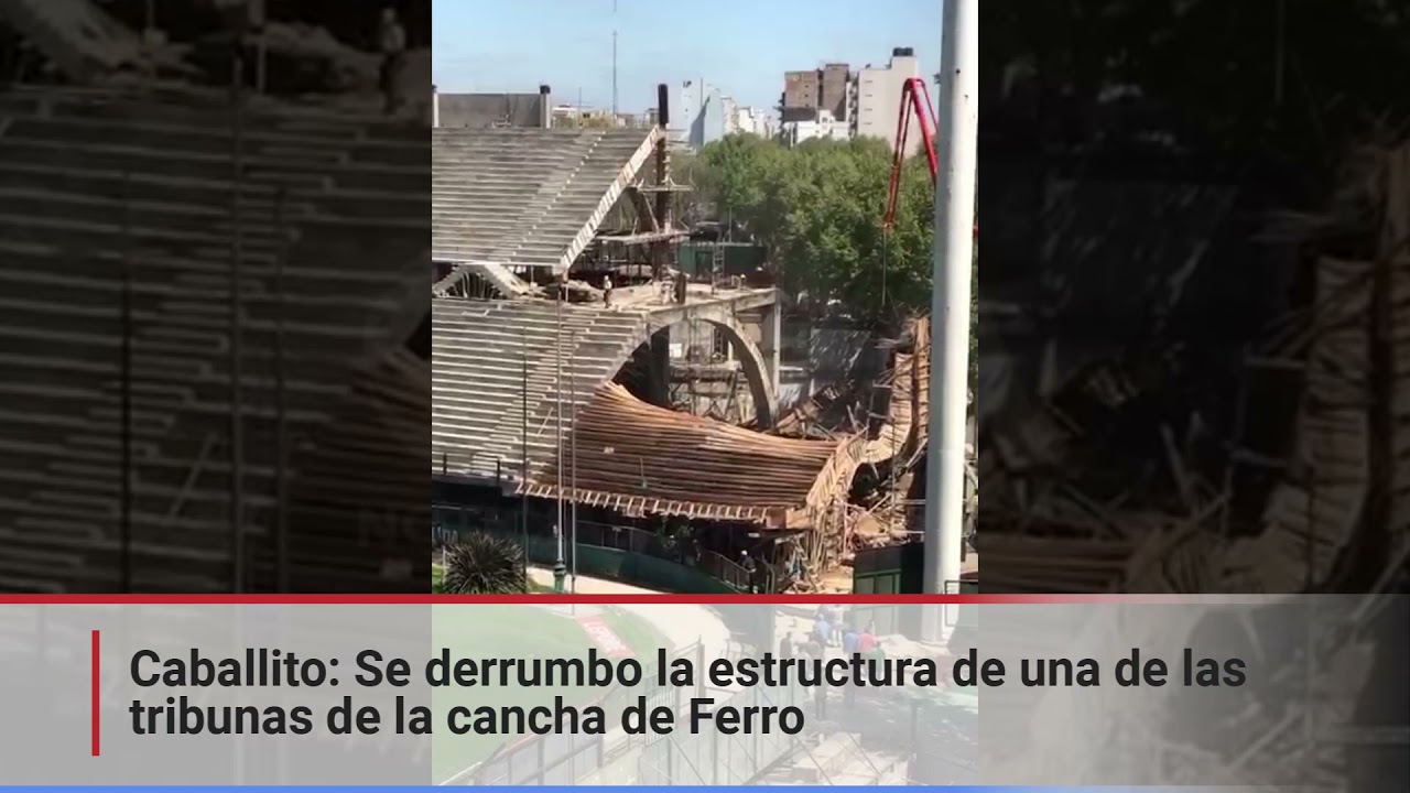 Derrumbe en el estadio de Ferro: seis trabajadores sufrieron