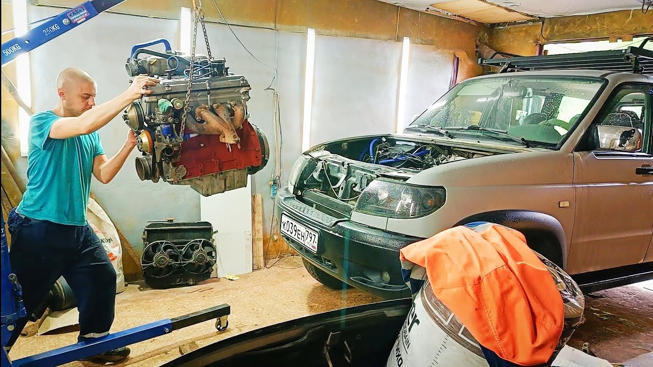 Установка ЗМЗ 409 УАЗ ПАТРИОТ - YouTube