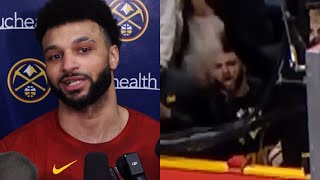 Jamal Murray gets mad at reporters asking about the heat pack incident