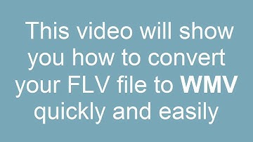 How to convert FLV to WMV