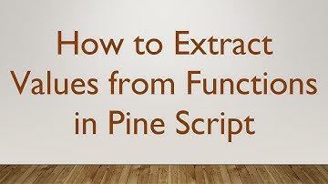 How to Extract Values from Functions in Pine Script