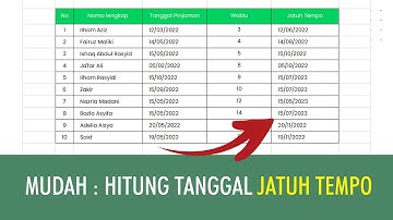 Cara Menghitung Tanggal Jatuh Tempo Di Excel - Tutorial Excel Pemula