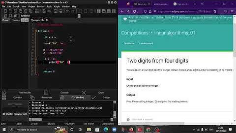 "Two digits from four digits" in C programming language. #Eolymp problem 949.