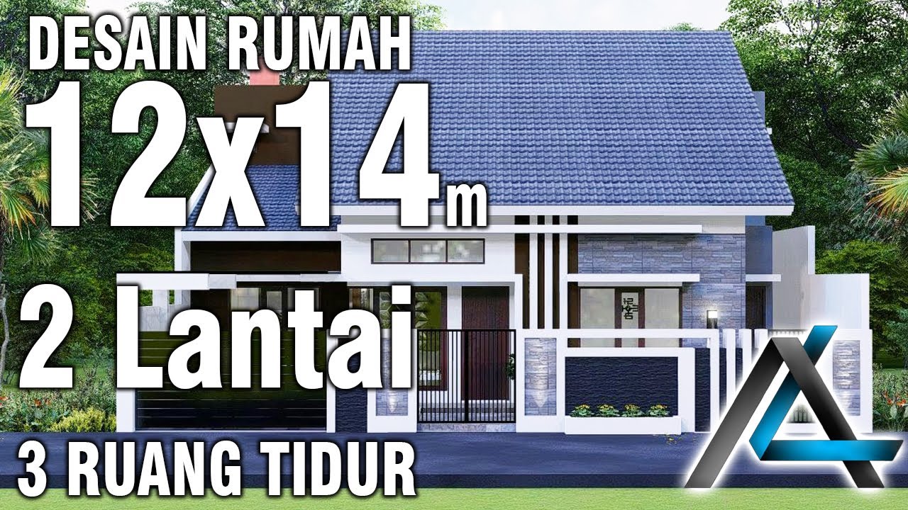 DESAIN RUMAH 12x14 Meter Jatim Jasadesain Desainrumah Jasaarsitek Desainrumah12x14meter YouTube