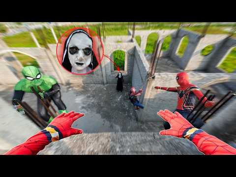 Team Spider-Man Battles Evil Nun to Rescue Friend from an Underground Dungeon ( Action POV )