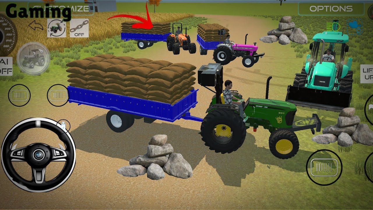 Indian tractor 🚜 JCB car tuker DJ music 🎵#mahindra #tractor #jcb #inadia 