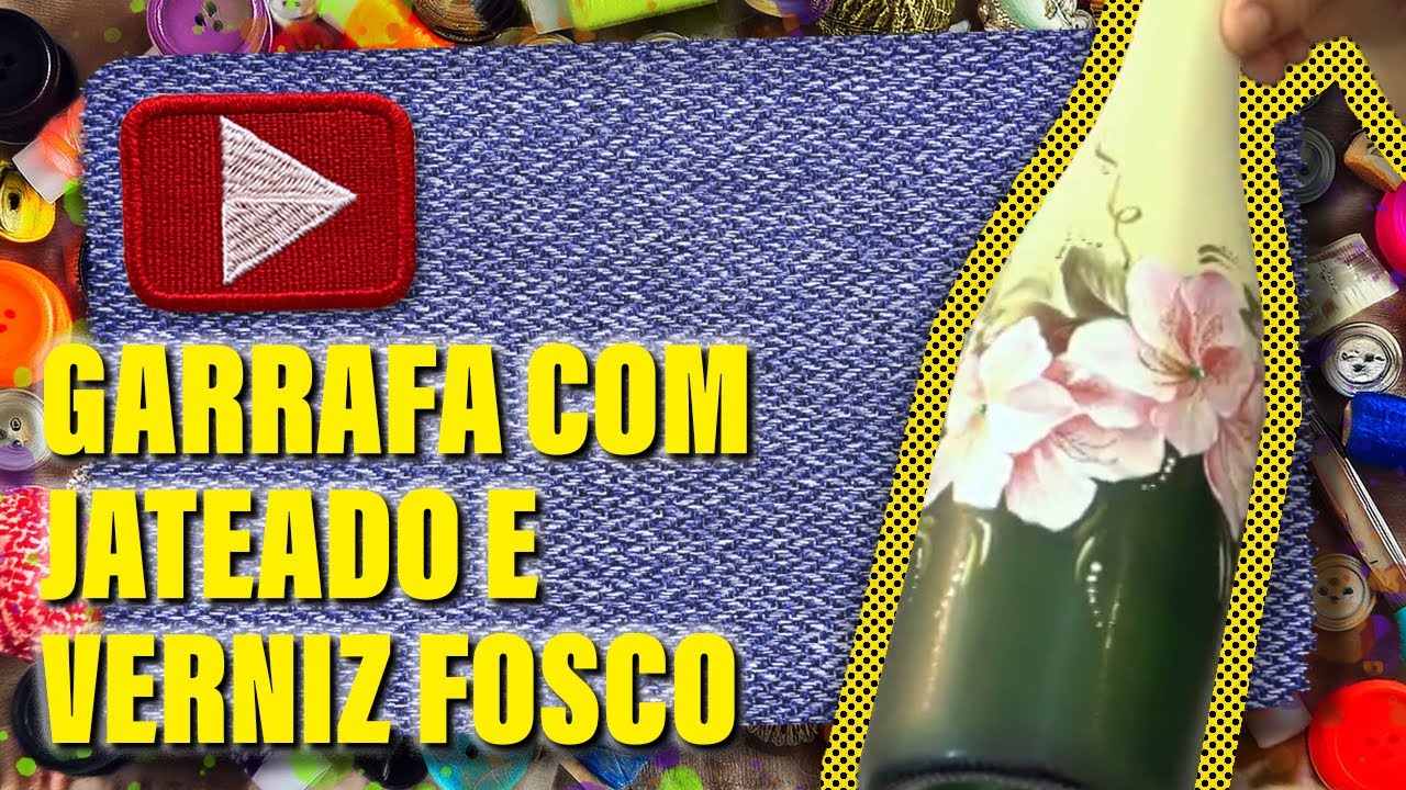 Transforme uma Garrafa com Jateado e Verniz Fosco! - Tutorial DIY Completo com Alciana Rossi