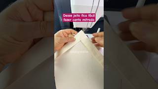 This makes it easy to make a mitered corner #sewing #viralshorts