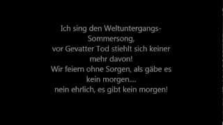 Der letzte Sommer - Y-Titty Lyrics